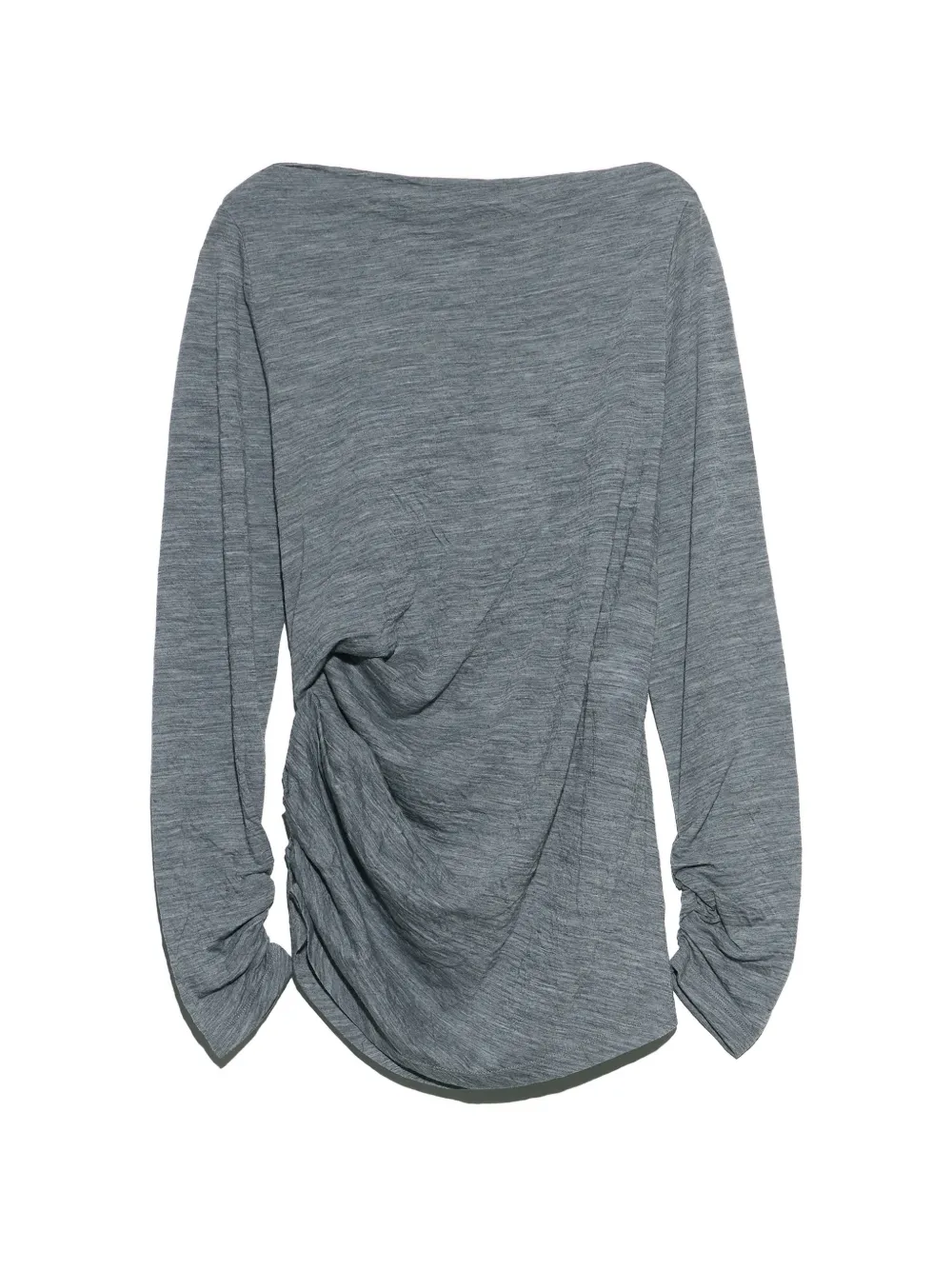 BIMBA Y LOLA gray-melange wool knot T-shirt