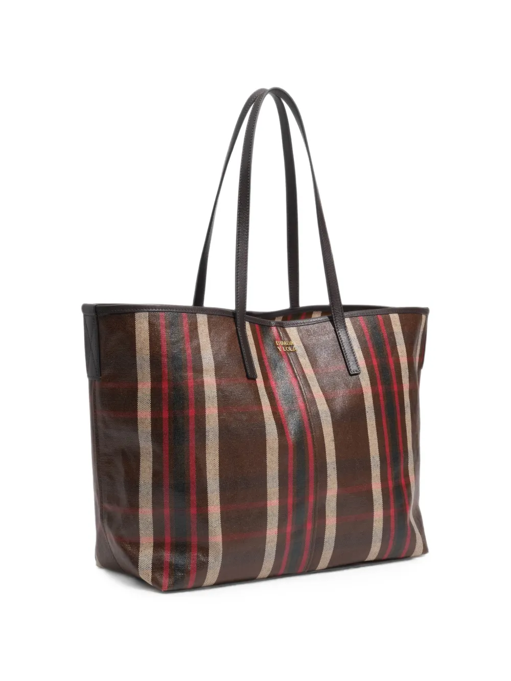 BIMBA Y LOLA Grote Oak Tartan shopper Bruin