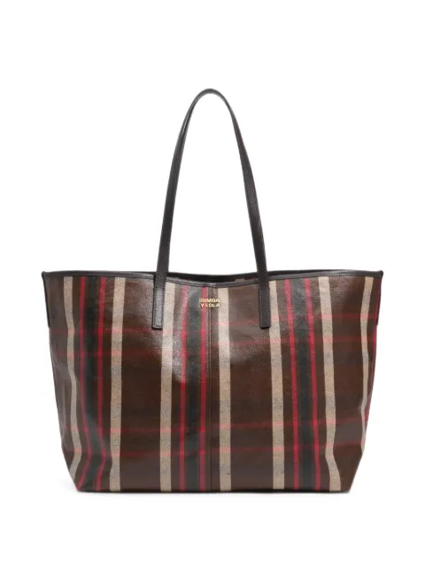 BIMBA Y LOLA large oak Tartan shopper bag