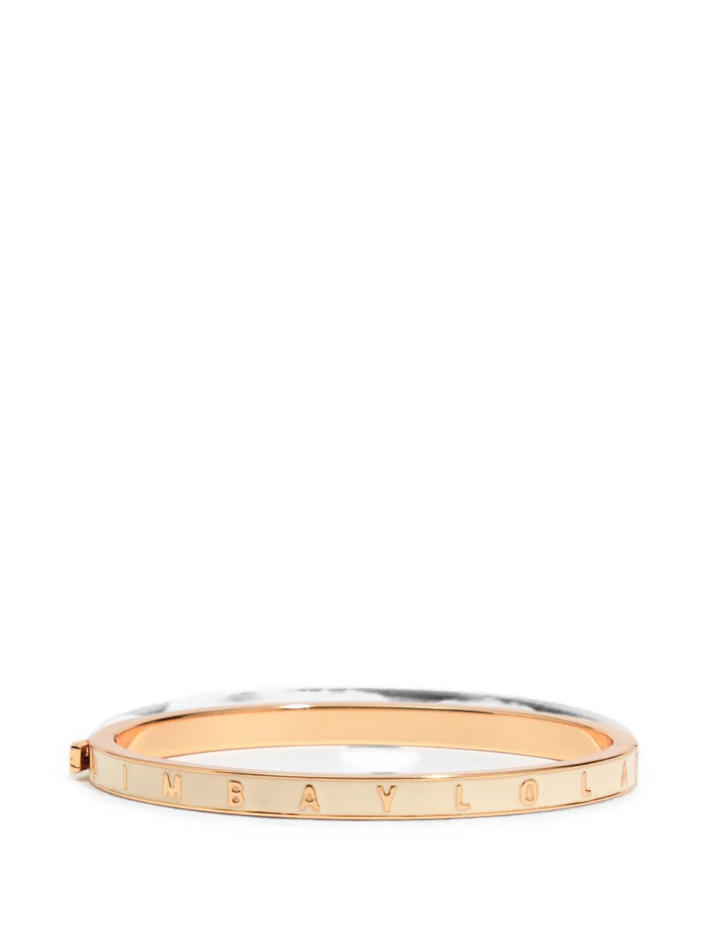BIMBA Y LOLA rigid ivory logo bracelet - Oro
