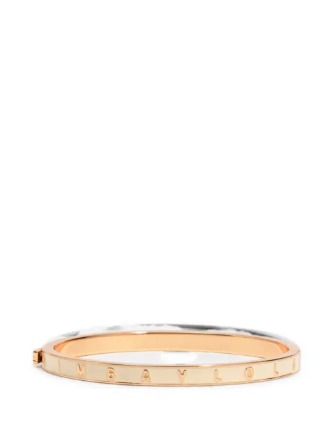 BIMBA Y LOLA styvt armband med elfenbensfärgad logotyp