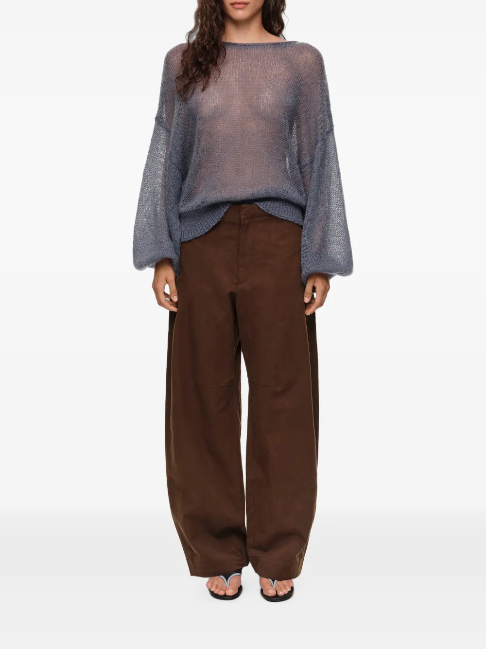 BIMBA Y LOLA Oak broek met verstelbare taille Bruin