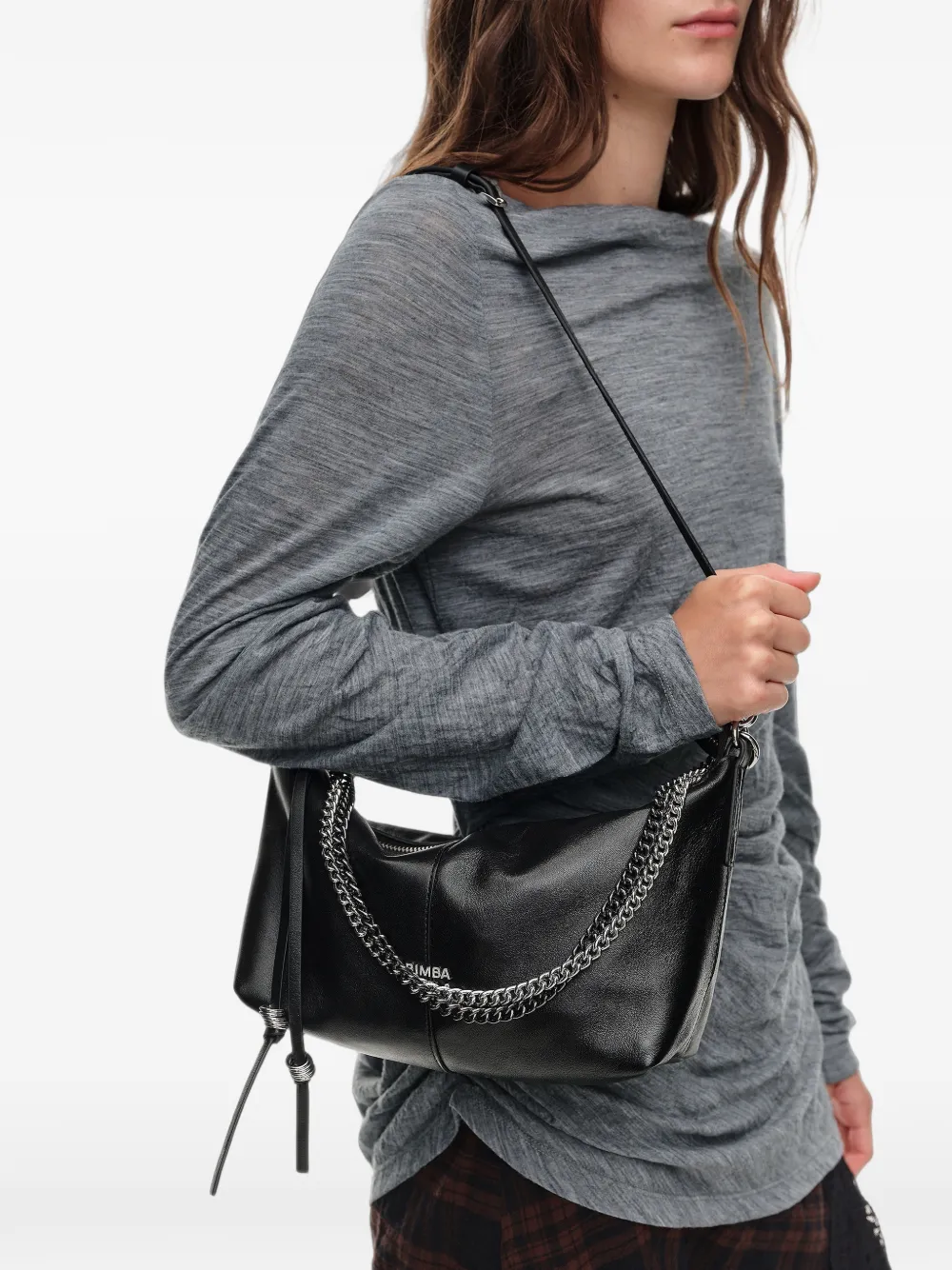 BIMBA Y LOLA Medium Madrid leren tas Zwart