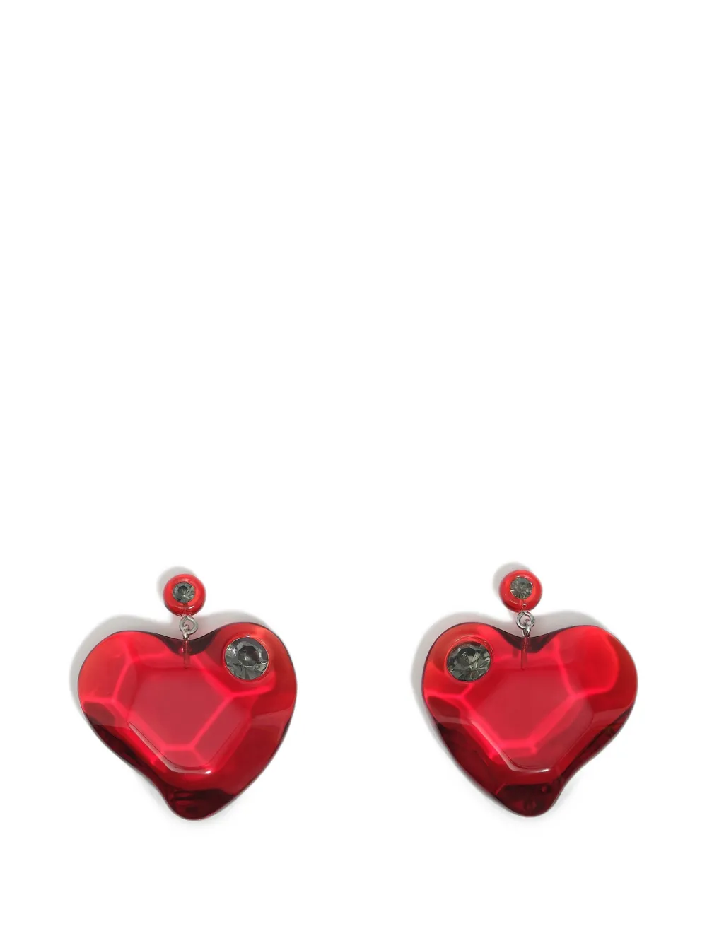 BIMBA Y LOLA Orecchini a cuore in resina - Argento