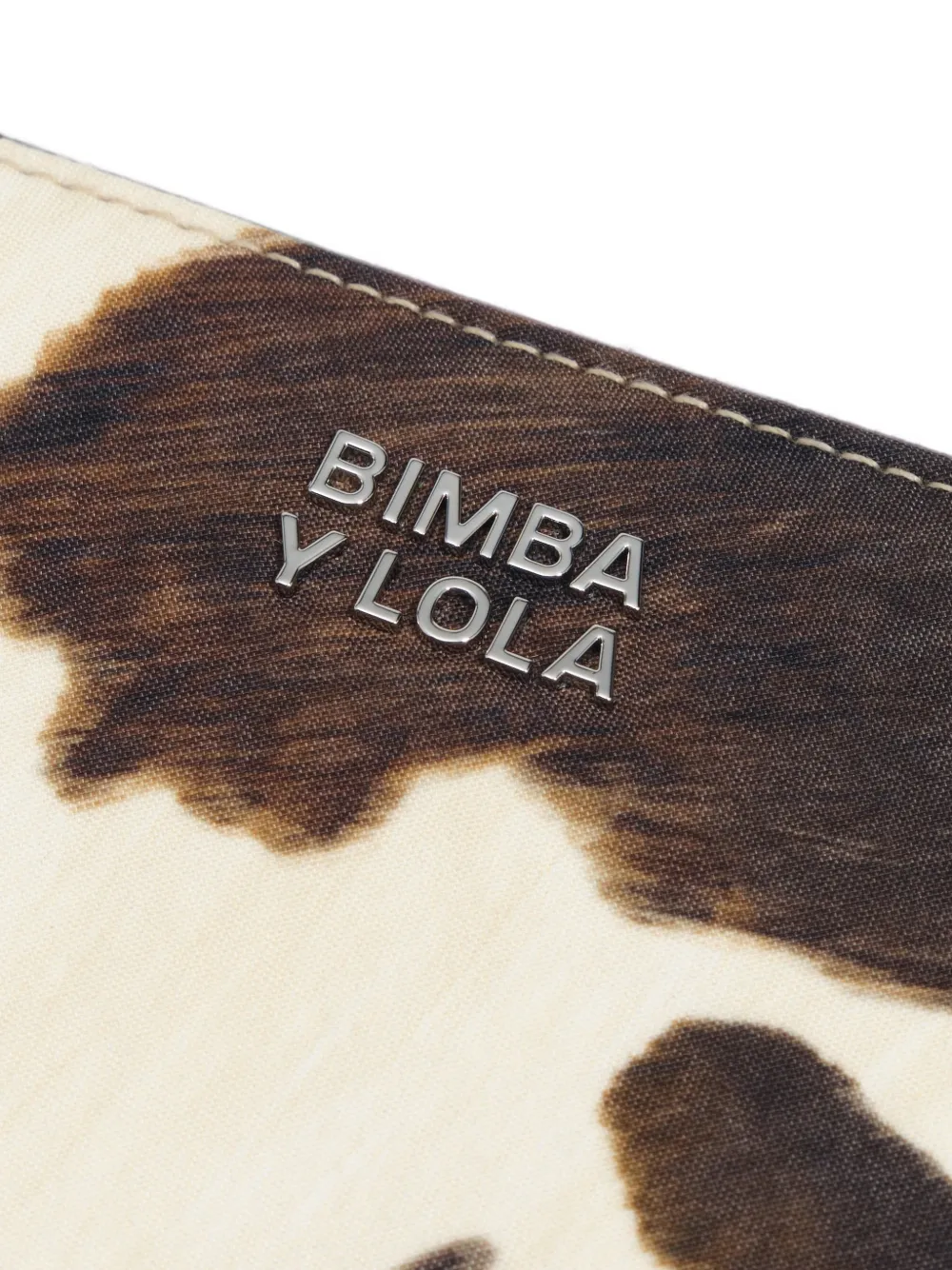 BIMBA Y LOLA Medium Pony nylon portemonnee Beige