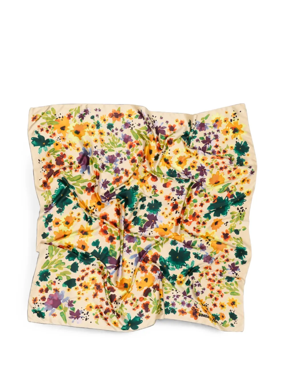 BIMBA Y LOLA Watercolor sjaal met bloemenprint Beige