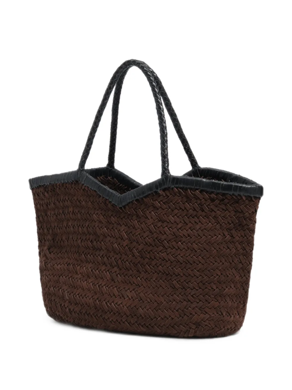 BIMBA Y LOLA Grote geplooide leren shopper Bruin