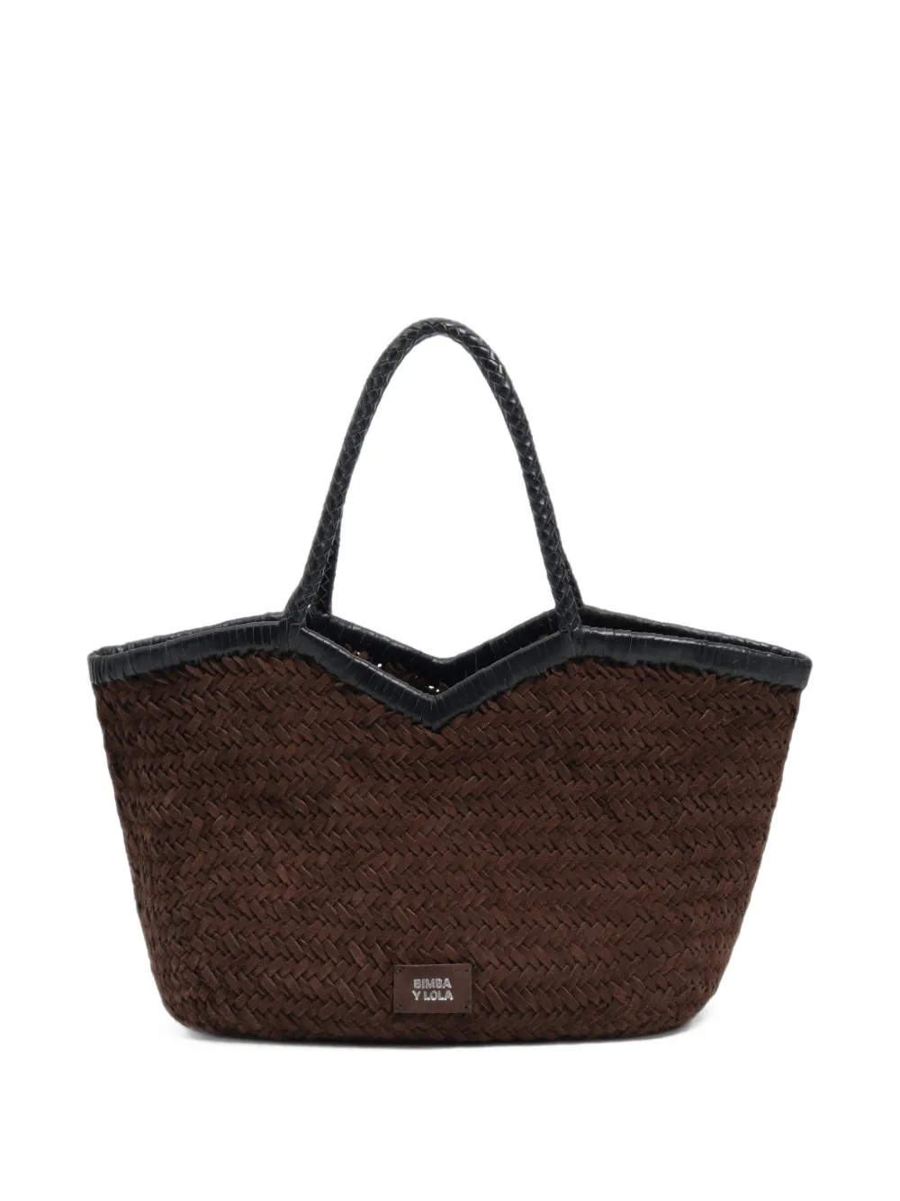 BIMBA Y LOLA Borsa shopper grande in pelle - Marrone