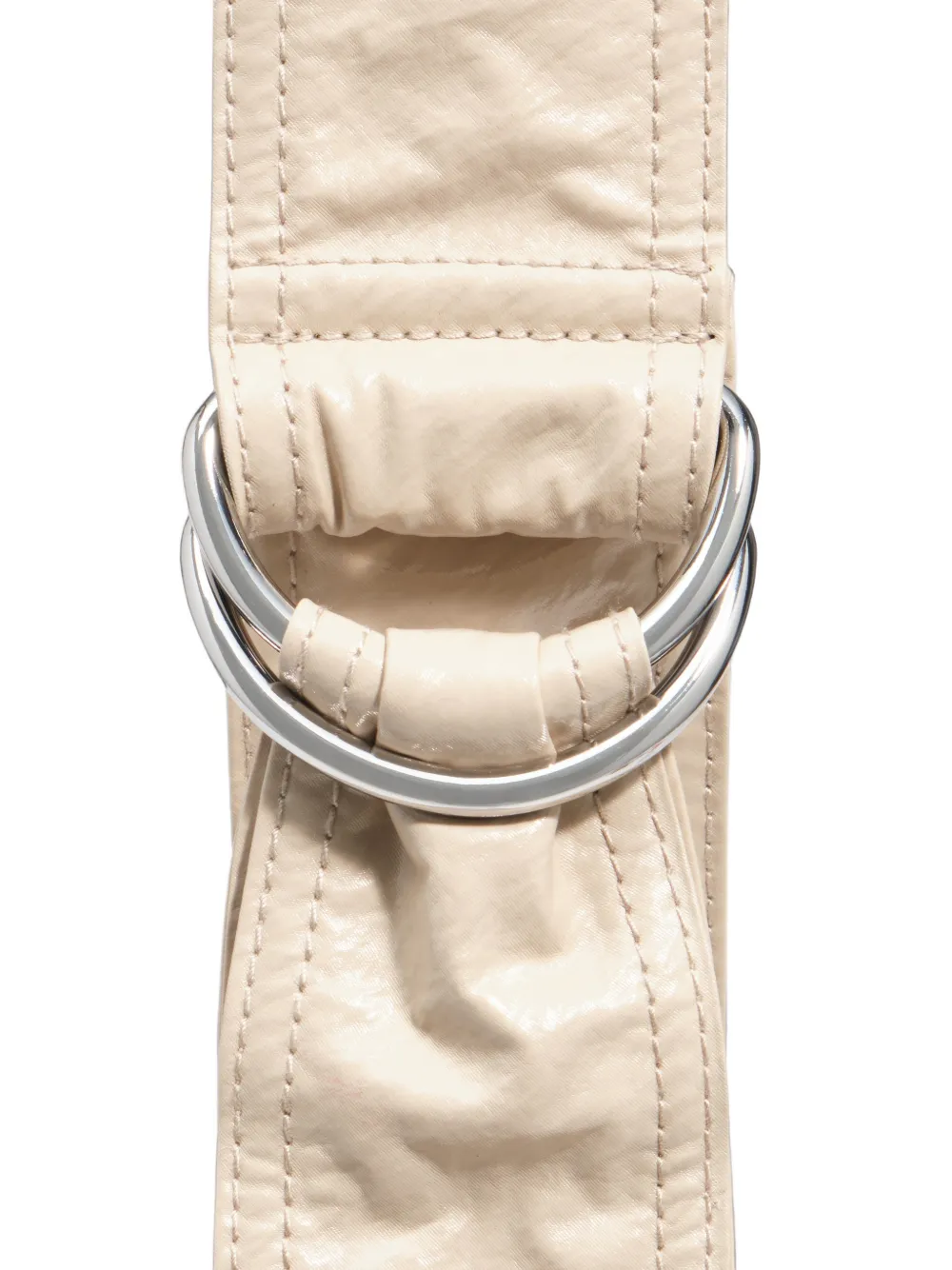 BIMBA Y LOLA Medium glanzende Moon tas Beige