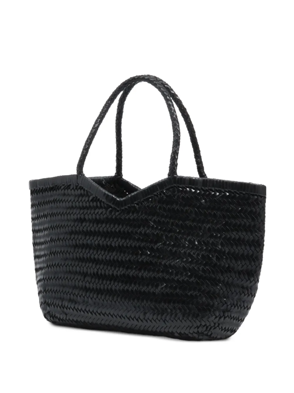 BIMBA Y LOLA Grote geplooide leren shopper Zwart