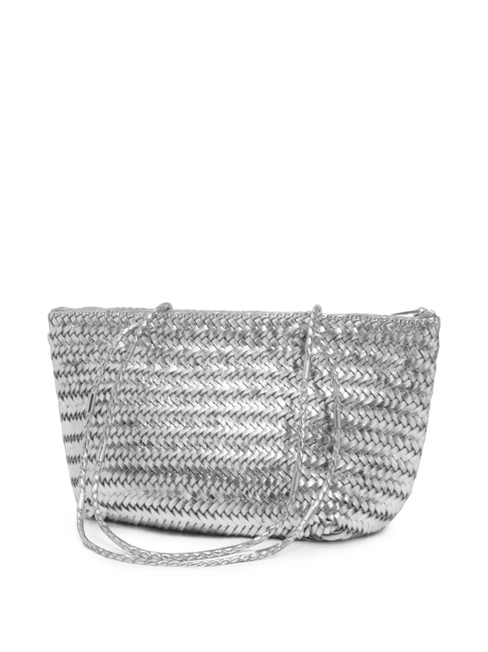 BIMBA Y LOLA Geweven leren shopper Zilver