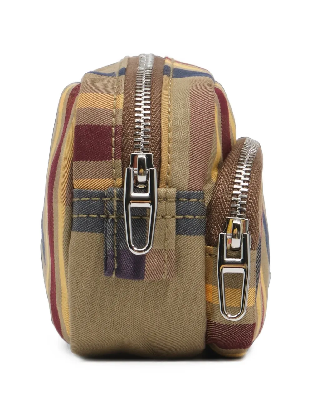 BIMBA Y LOLA Gecoate tas met tartan-ruit en zak Beige