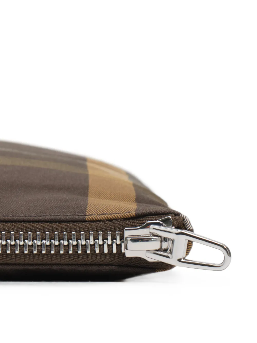 BIMBA Y LOLA Hunter make-up tas met tartan-ruit en patchwork Bruin