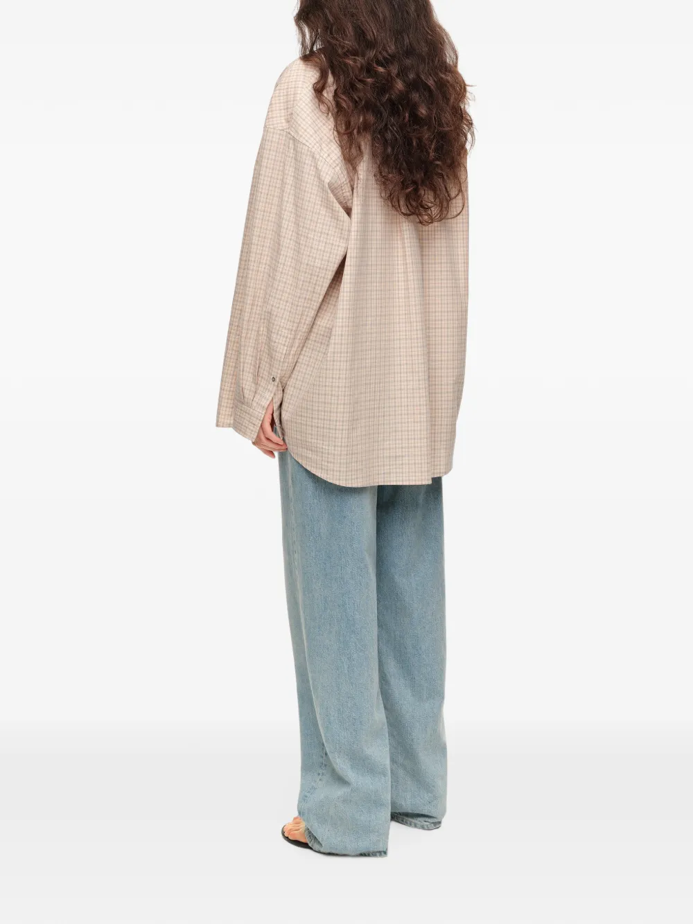 BIMBA Y LOLA Geruite blouse Beige