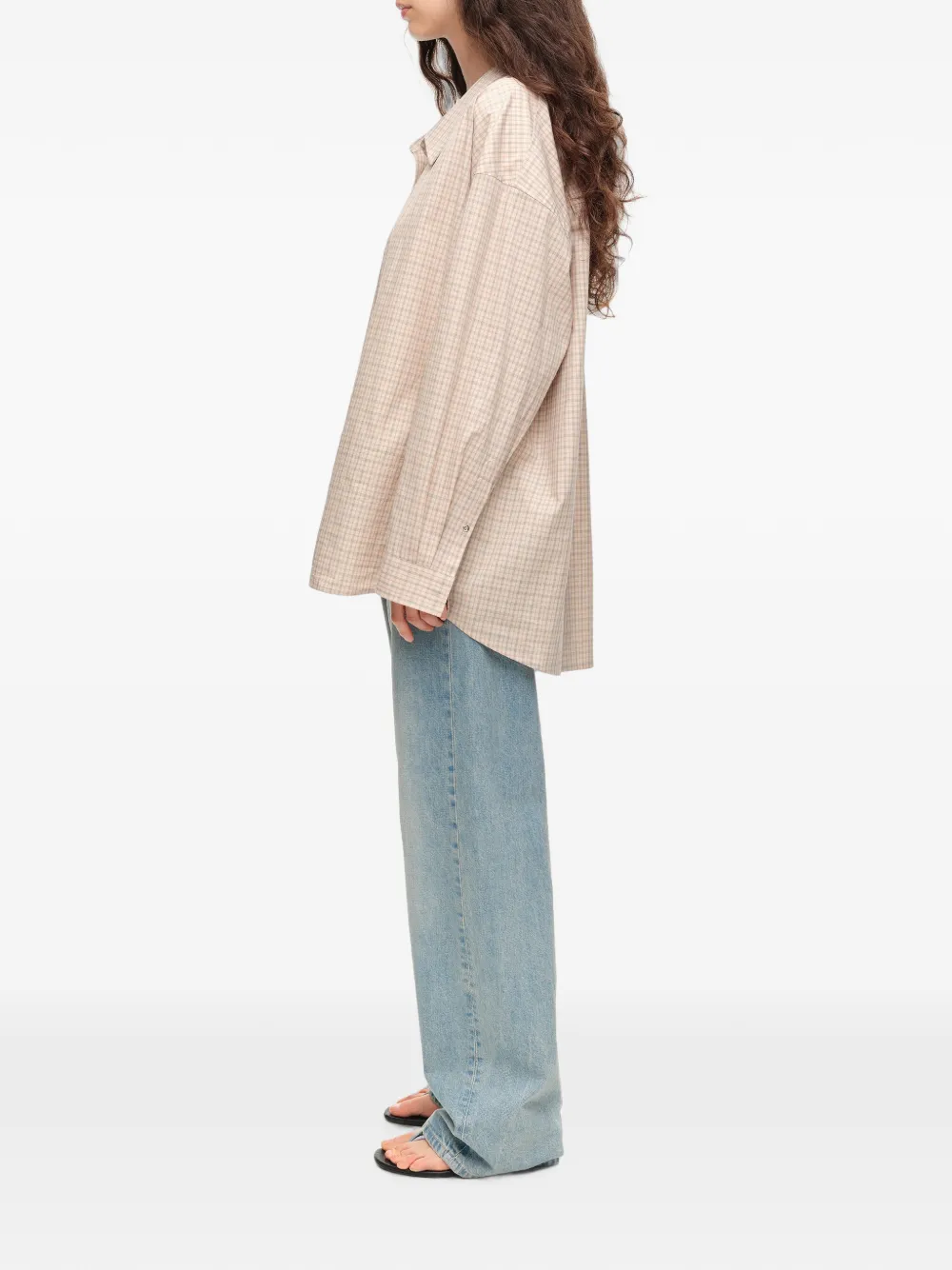 BIMBA Y LOLA Geruite blouse Beige