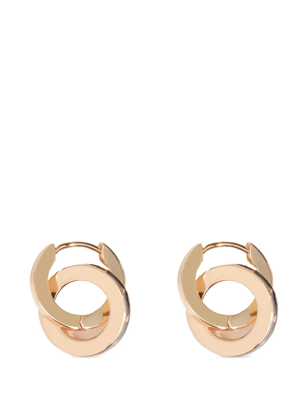 BIMBA Y LOLA interlocking logo-engraved earrings - Oro