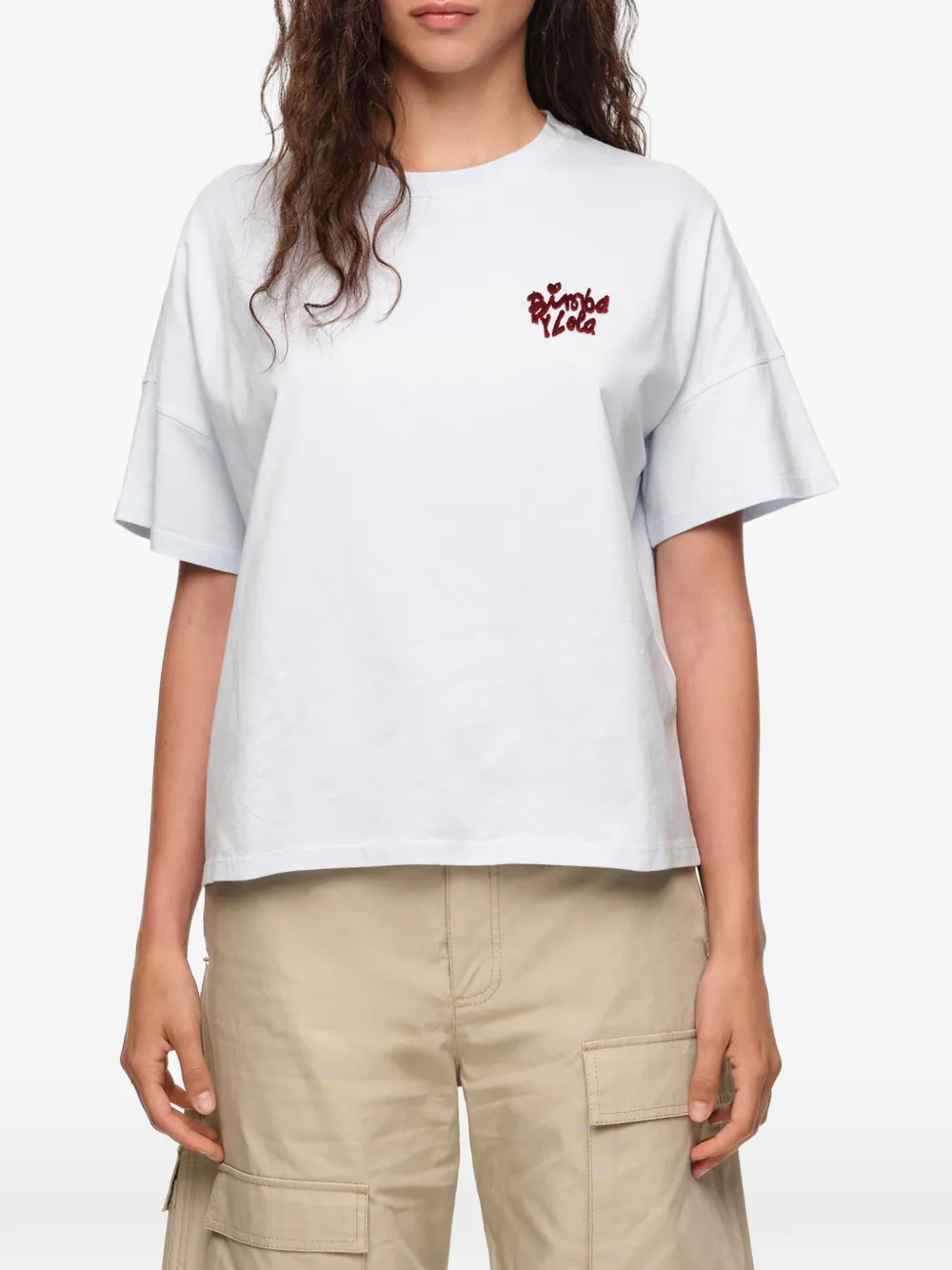 BIMBA Y LOLA Katoenen boxy T-shirt Blauw