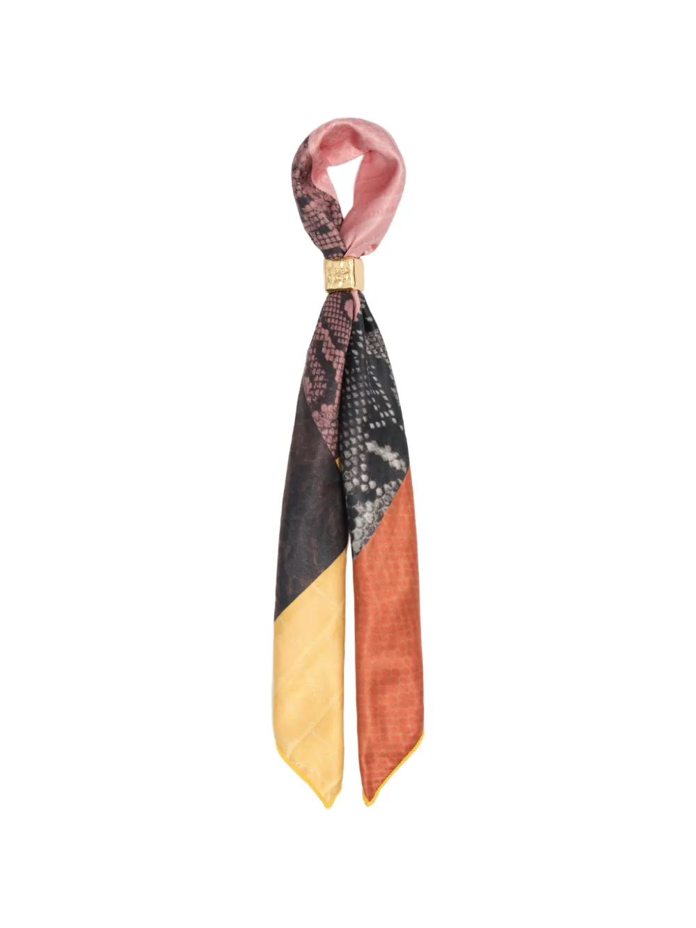 BIMBA Y LOLA Ciondolo per sciarpa con design patchwork - Marrone