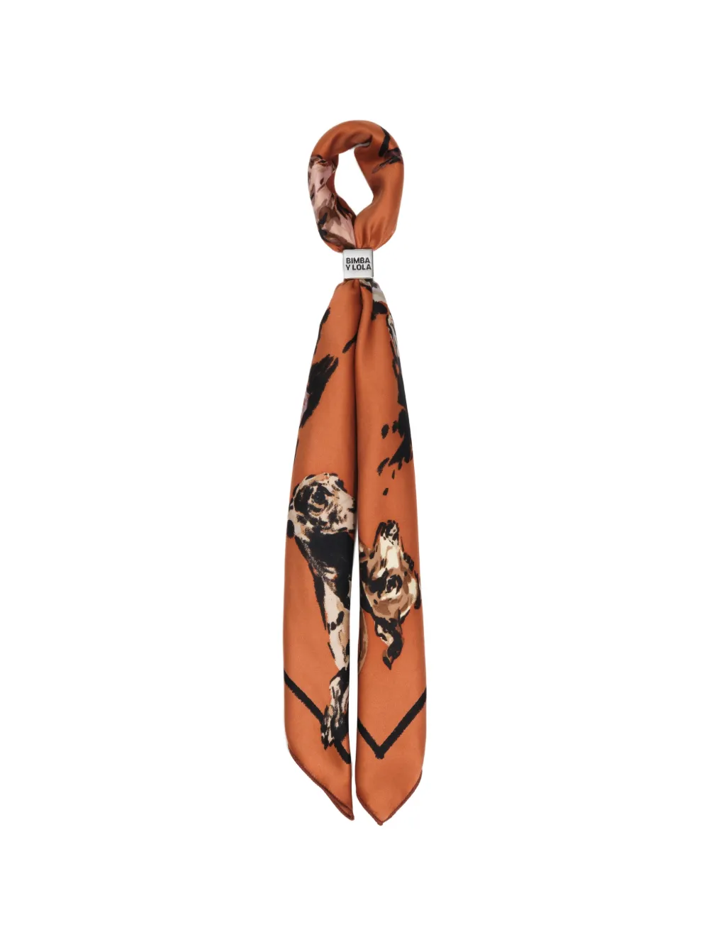 BIMBA Y LOLA caramel greyhounds scarf charm