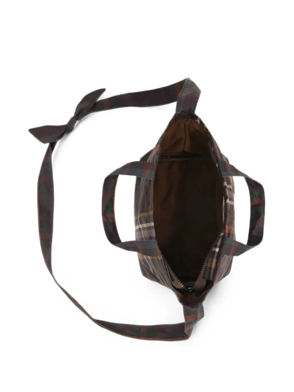 BIMBA Y LOLA Gecoate crossbodytas met tartan-ruit Bruin