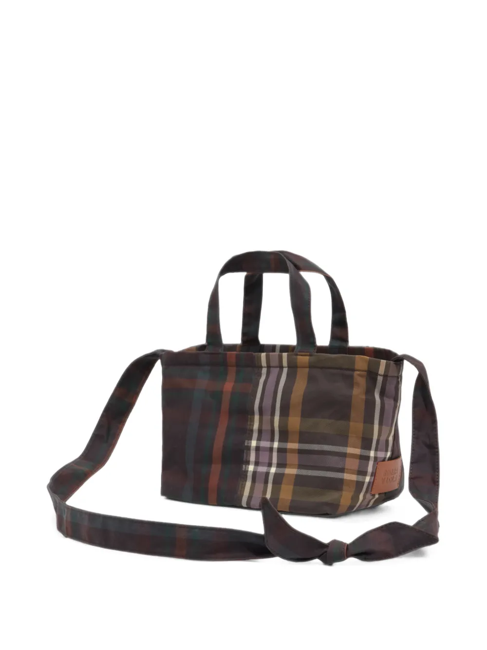 BIMBA Y LOLA Gecoate crossbodytas met tartan-ruit Bruin