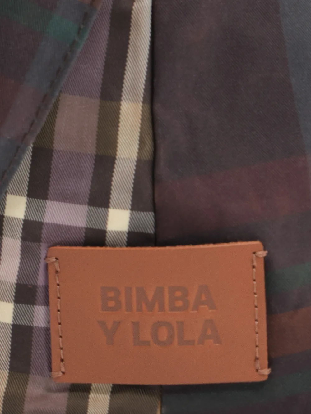 BIMBA Y LOLA Gecoate crossbodytas met tartan-ruit Bruin