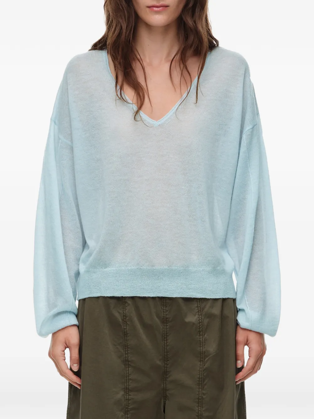 BIMBA Y LOLA Wollen trui met V-hals Blauw