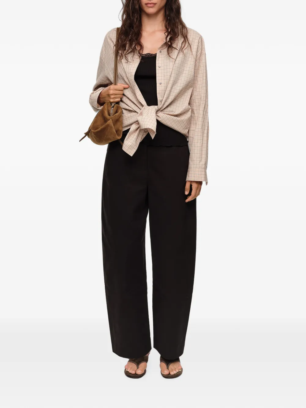 BIMBA Y LOLA Barrel broek met decoratieve stiksels Zwart