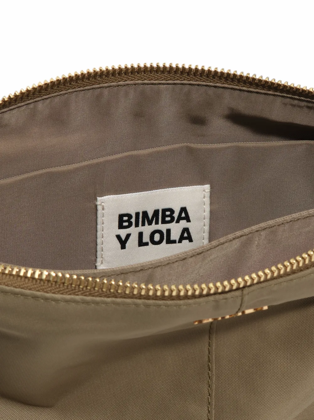 BIMBA Y LOLA Grote Olive Trapecio make-up tas van nylon Bruin