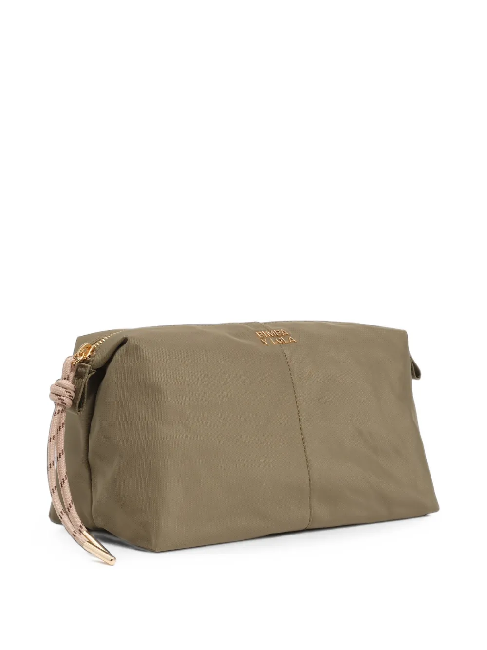 BIMBA Y LOLA Grote Olive Trapecio make-up tas van nylon Bruin