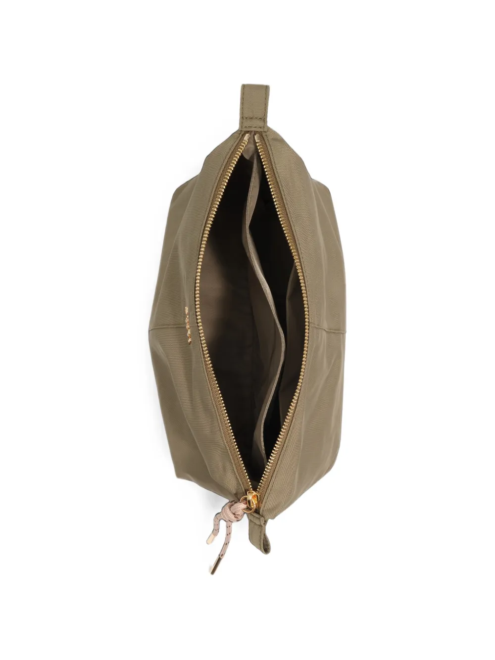 BIMBA Y LOLA Grote Olive Trapecio make-up tas van nylon Bruin