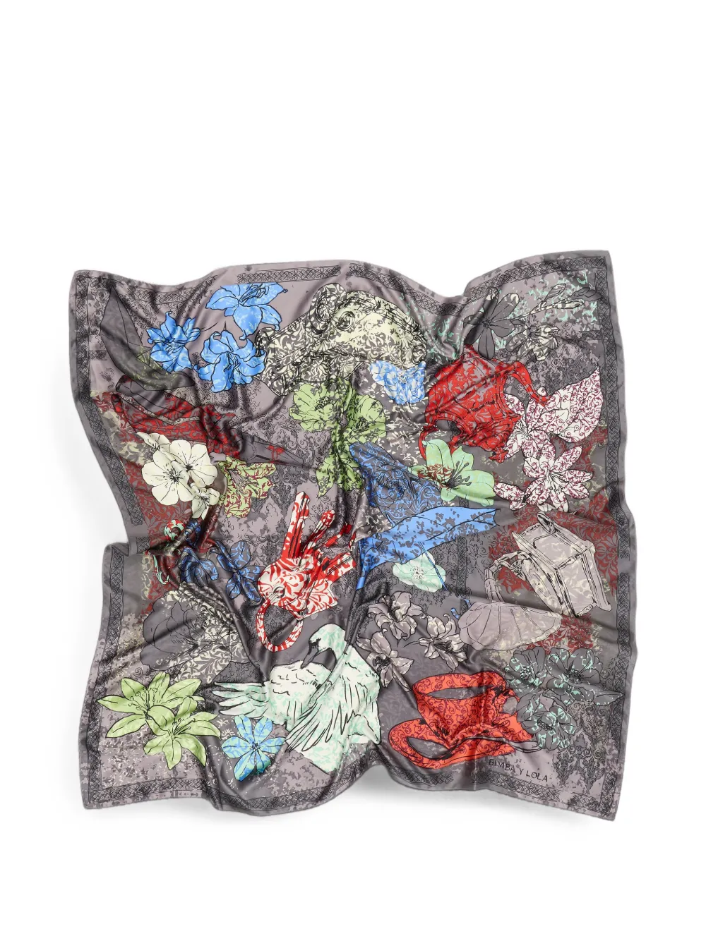 BIMBA Y LOLA Sjaal met arabesque-print Grijs