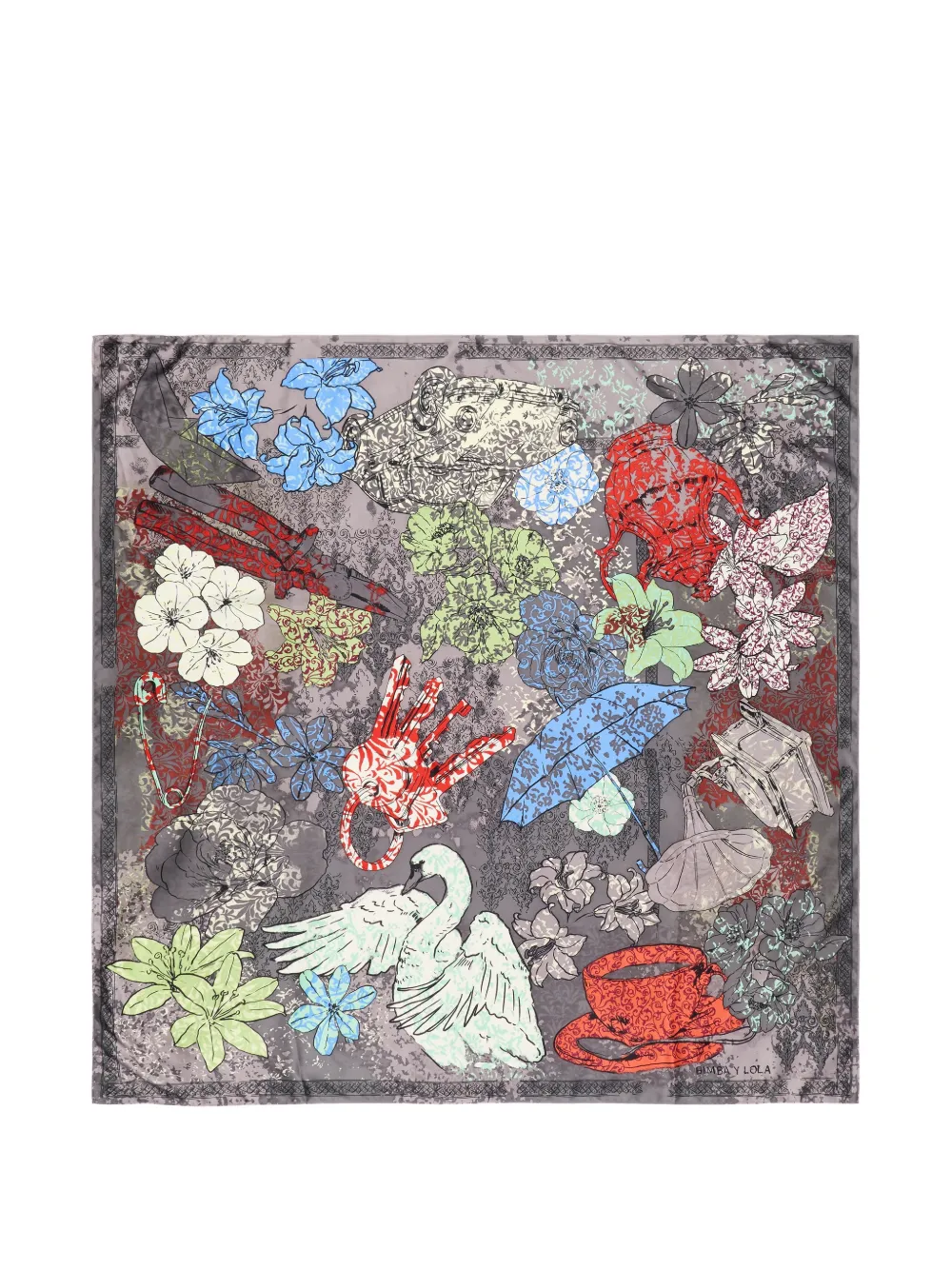 BIMBA Y LOLA Sciarpa con stampa - Grigio