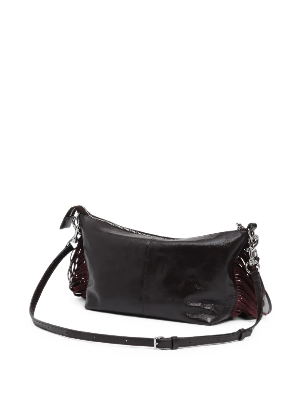 BIMBA Y LOLA Medium Madrid leren tas met franje Rood