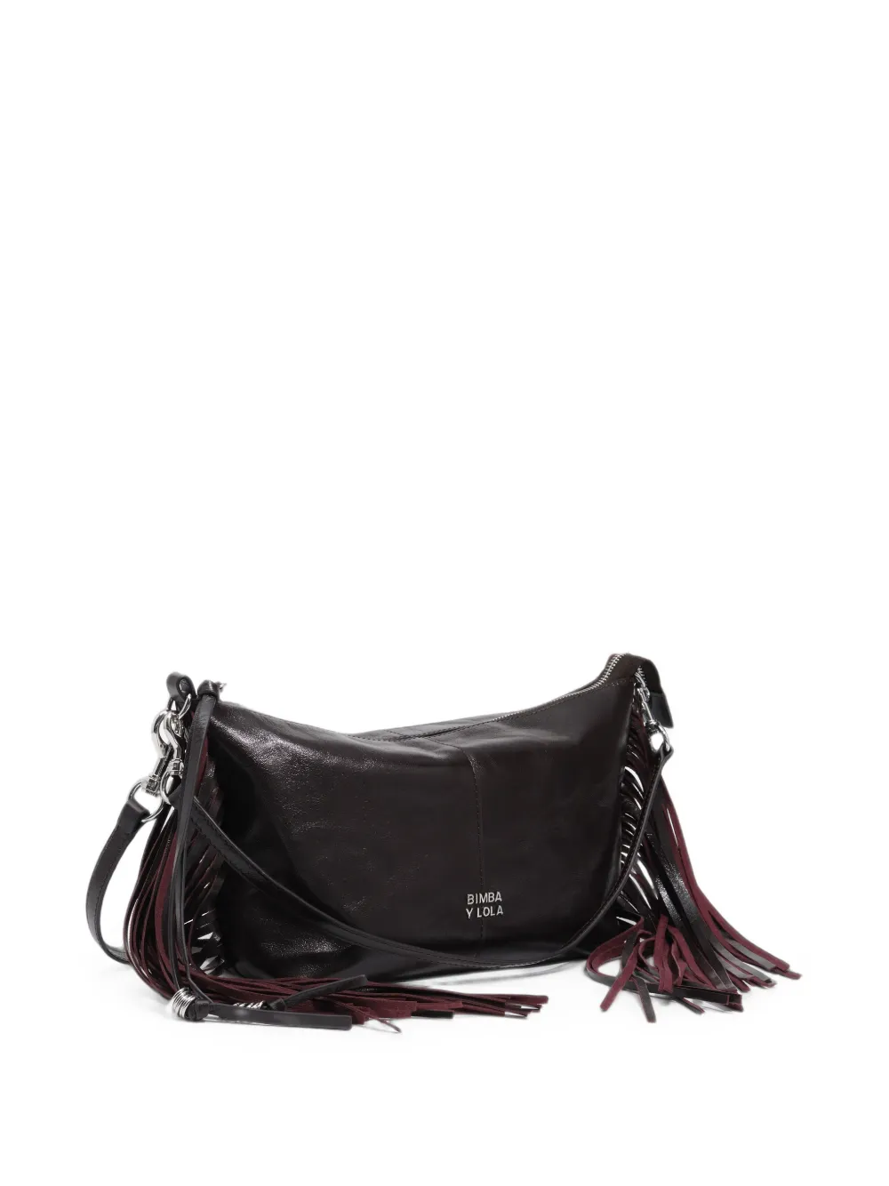 BIMBA Y LOLA Medium Madrid leren tas met franje Rood