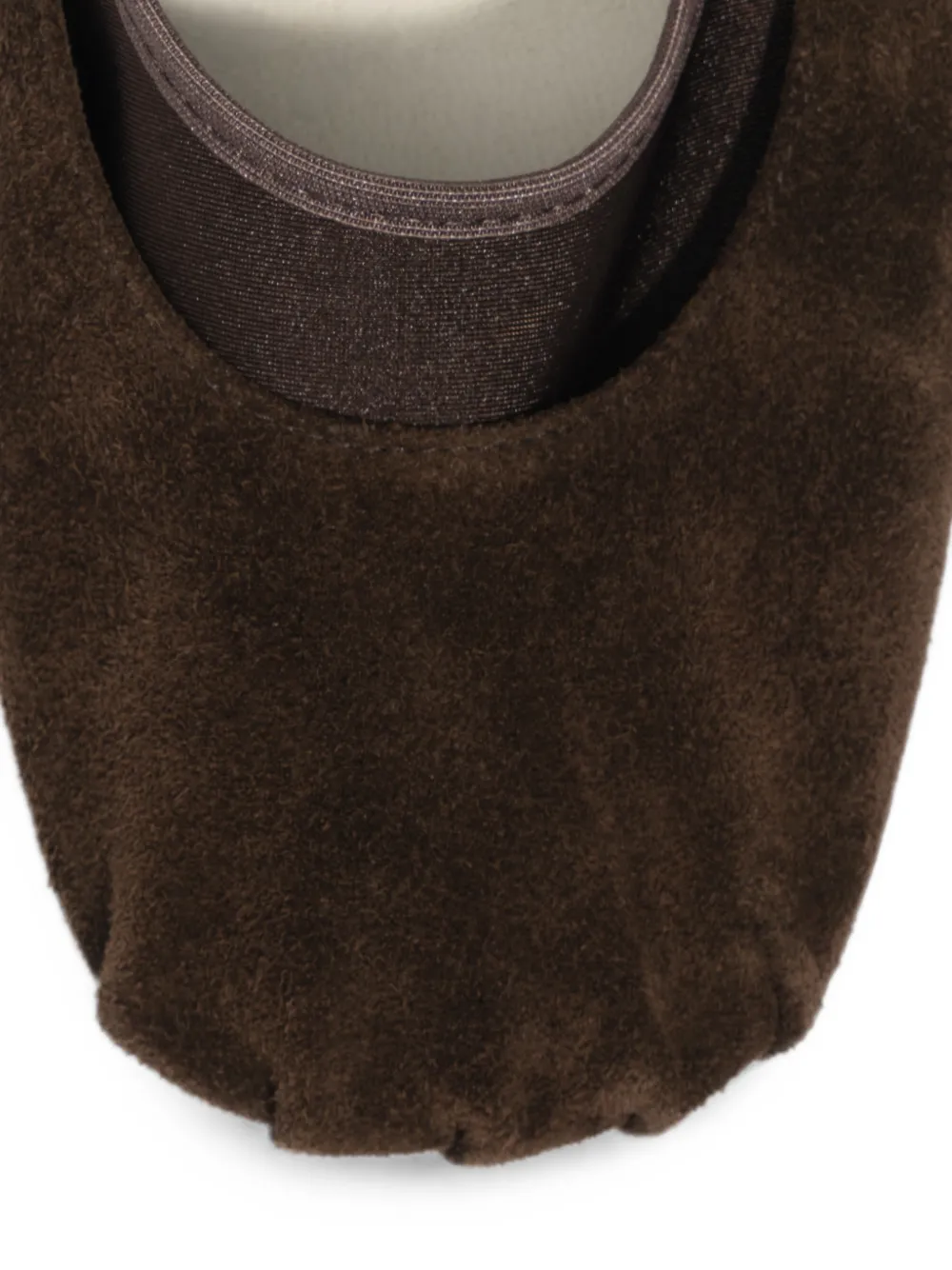 BIMBA Y LOLA dark brown suede and tricot ballerina Bruin