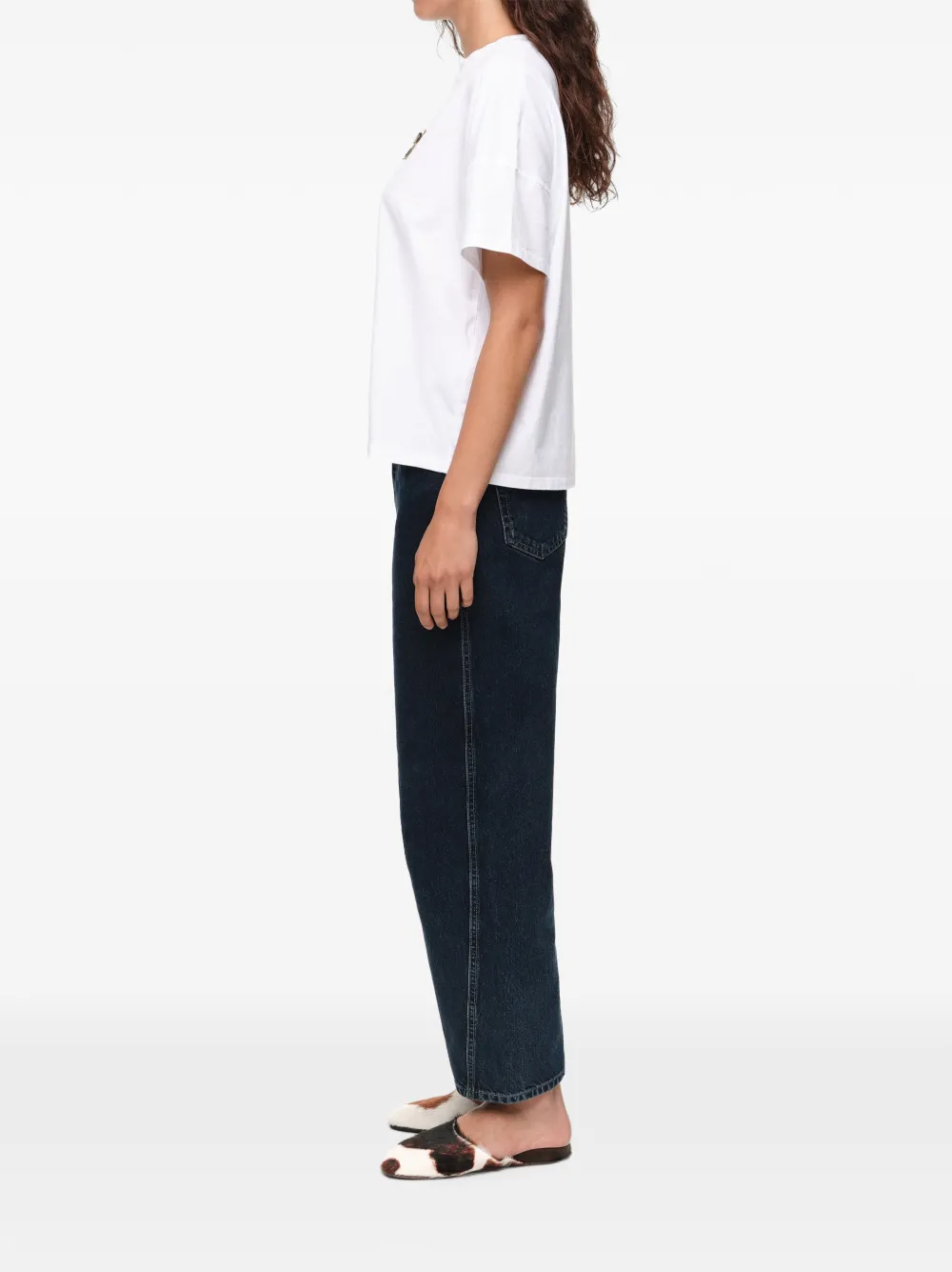 BIMBA Y LOLA Katoenen boxy T-shirt Wit