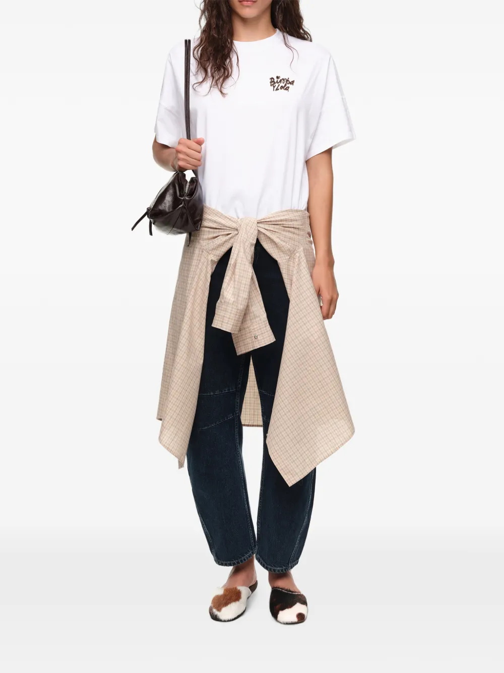 BIMBA Y LOLA Katoenen boxy T-shirt Wit