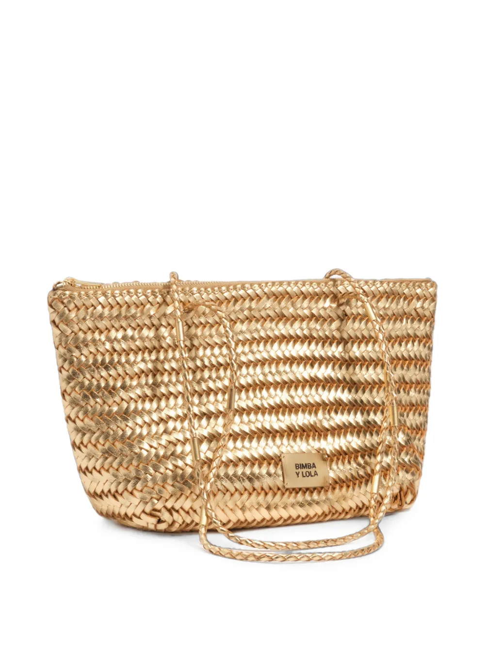 BIMBA Y LOLA Medium vergulde leren shopper Goud