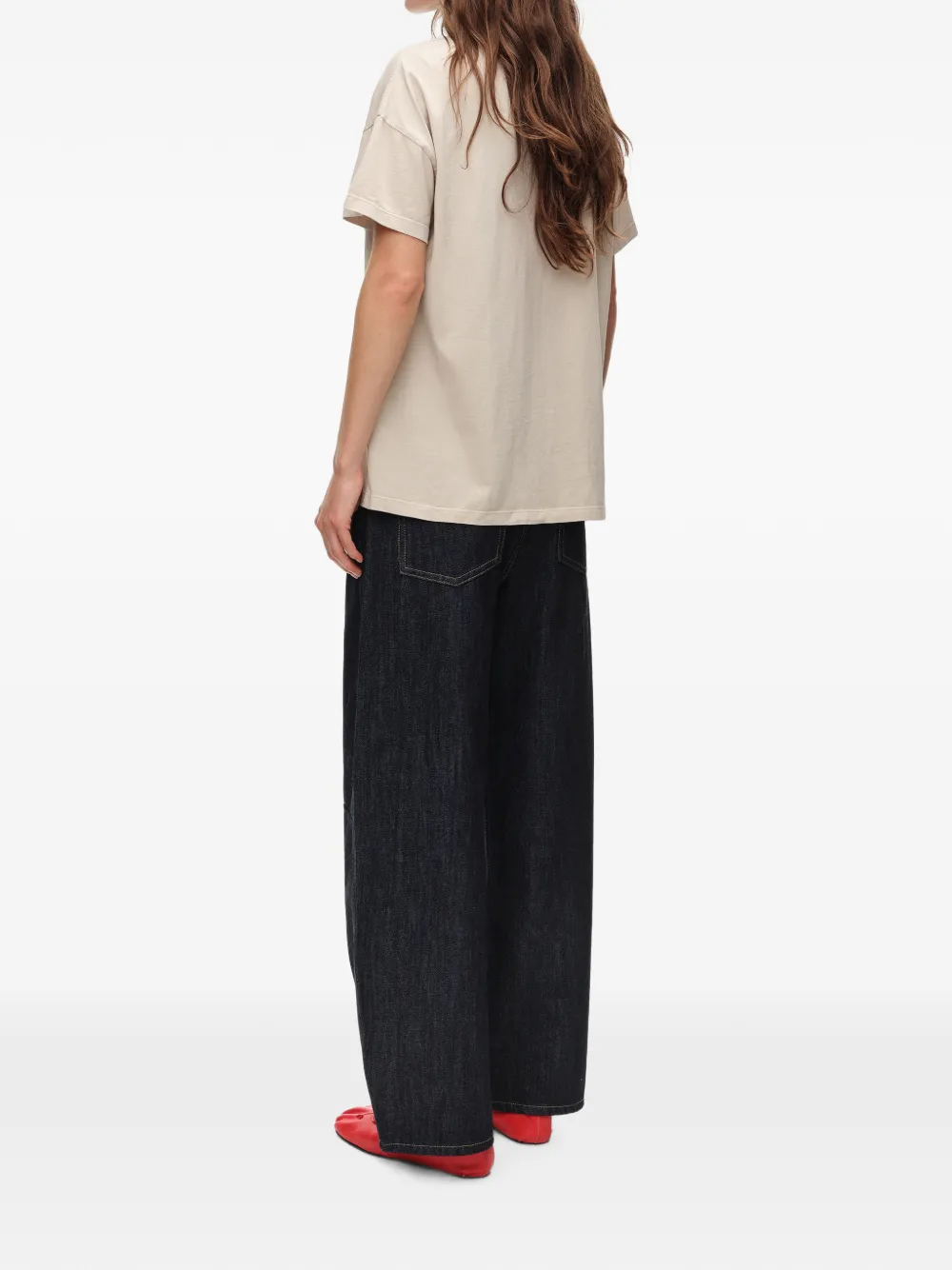 BIMBA Y LOLA T-shirt met bloemenprint Beige