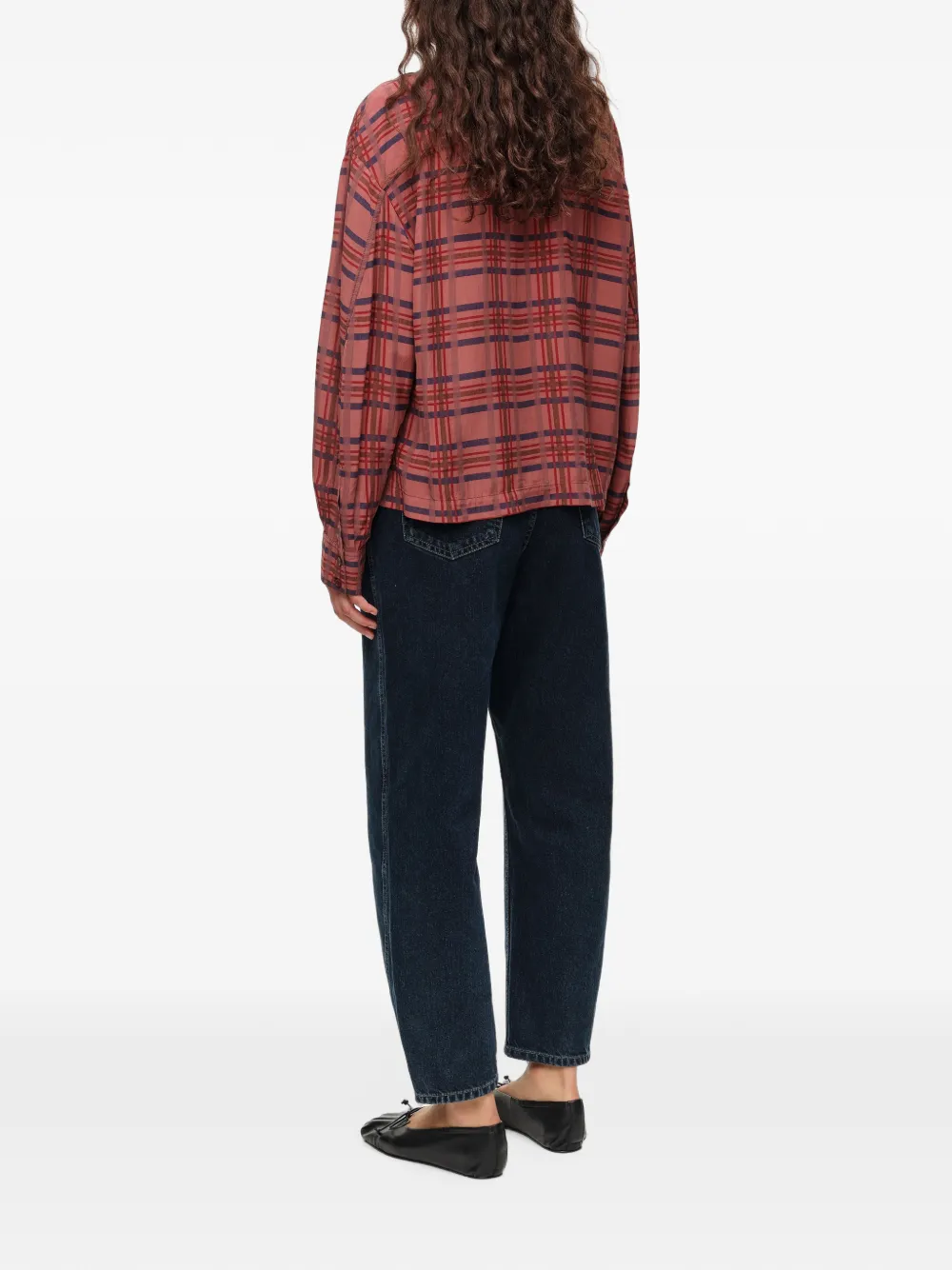 BIMBA Y LOLA Geruite boxy blouse Roze