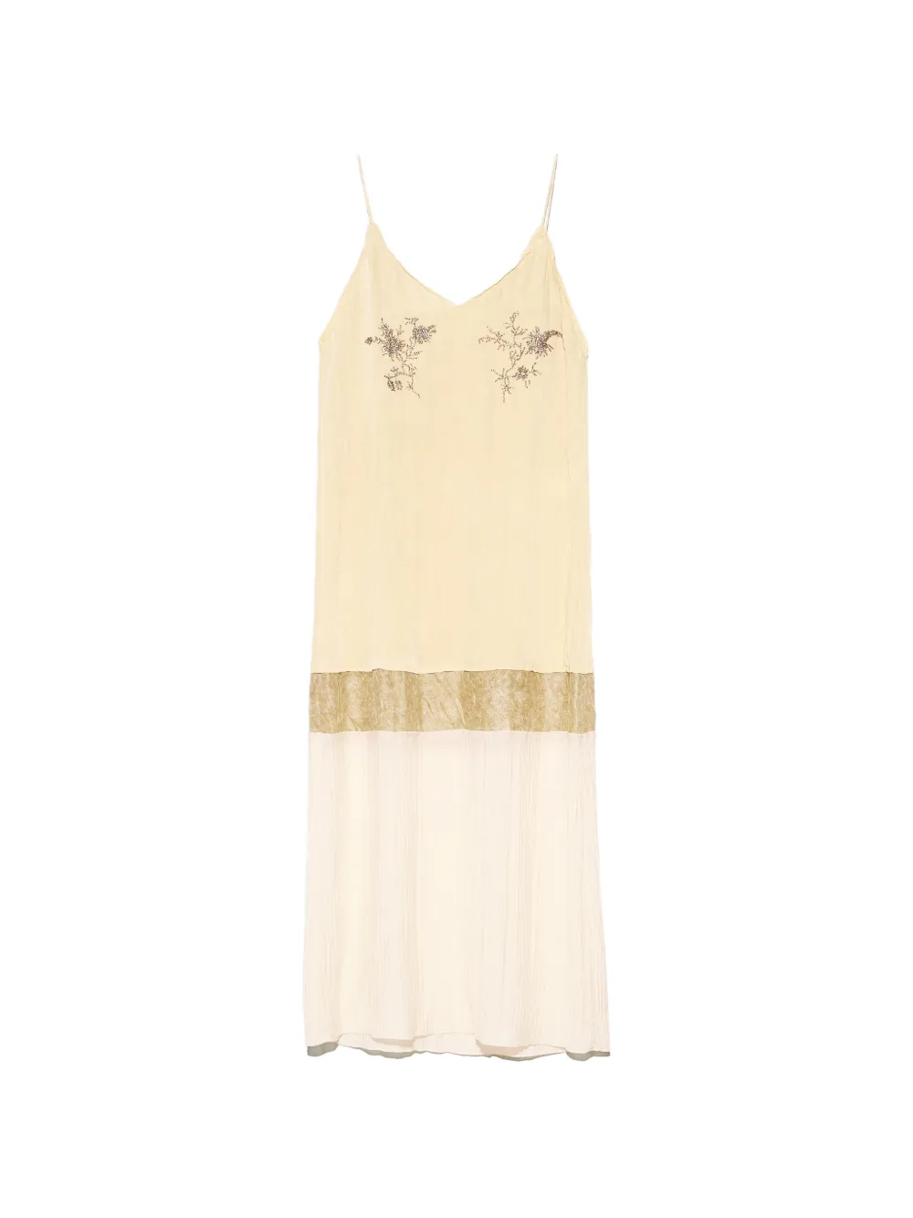 BIMBA Y LOLA ocher straight midi-dress with stones