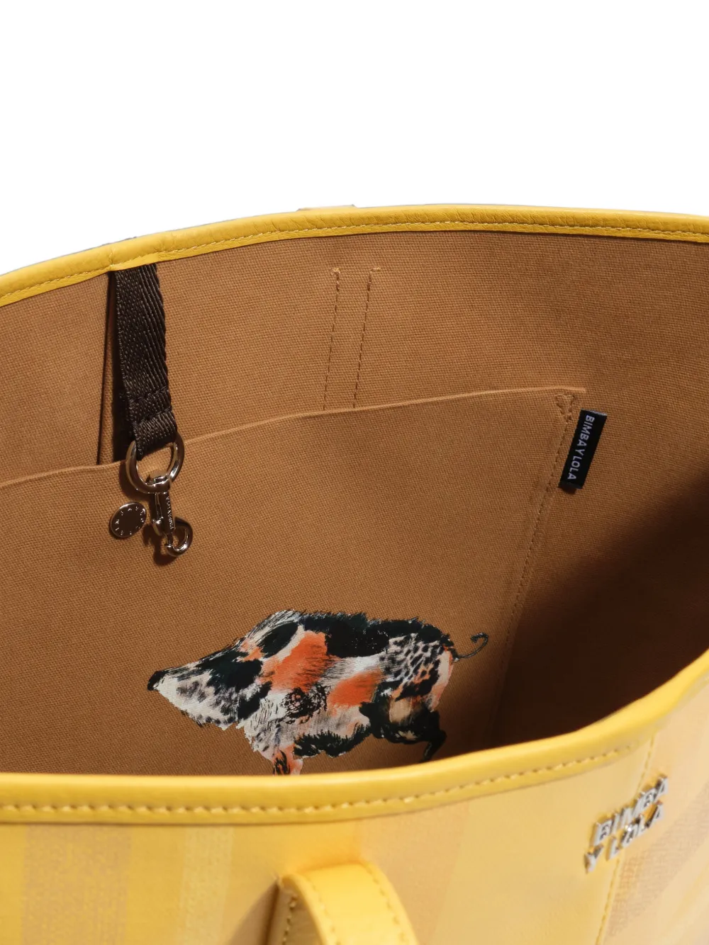 BIMBA Y LOLA Grote tartan shopper Geel