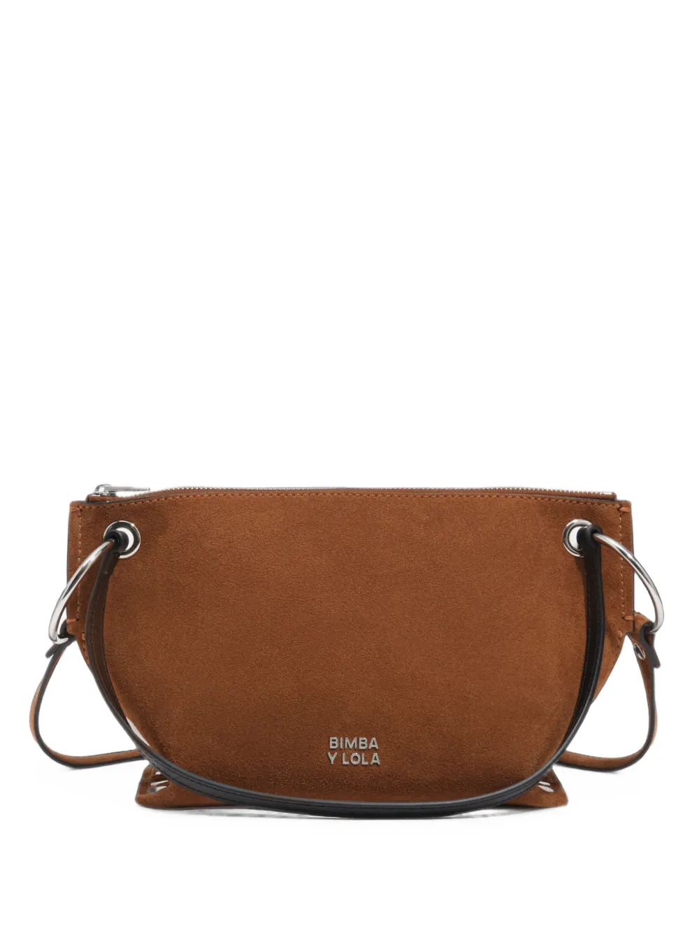 BIMBA Y LOLA Borsa Trapecio media in pelle scamosciata - Marrone