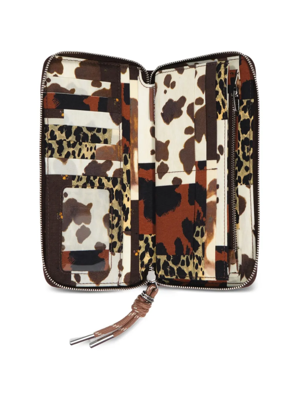 BIMBA Y LOLA Grote Mocha nylon portemonnee Bruin