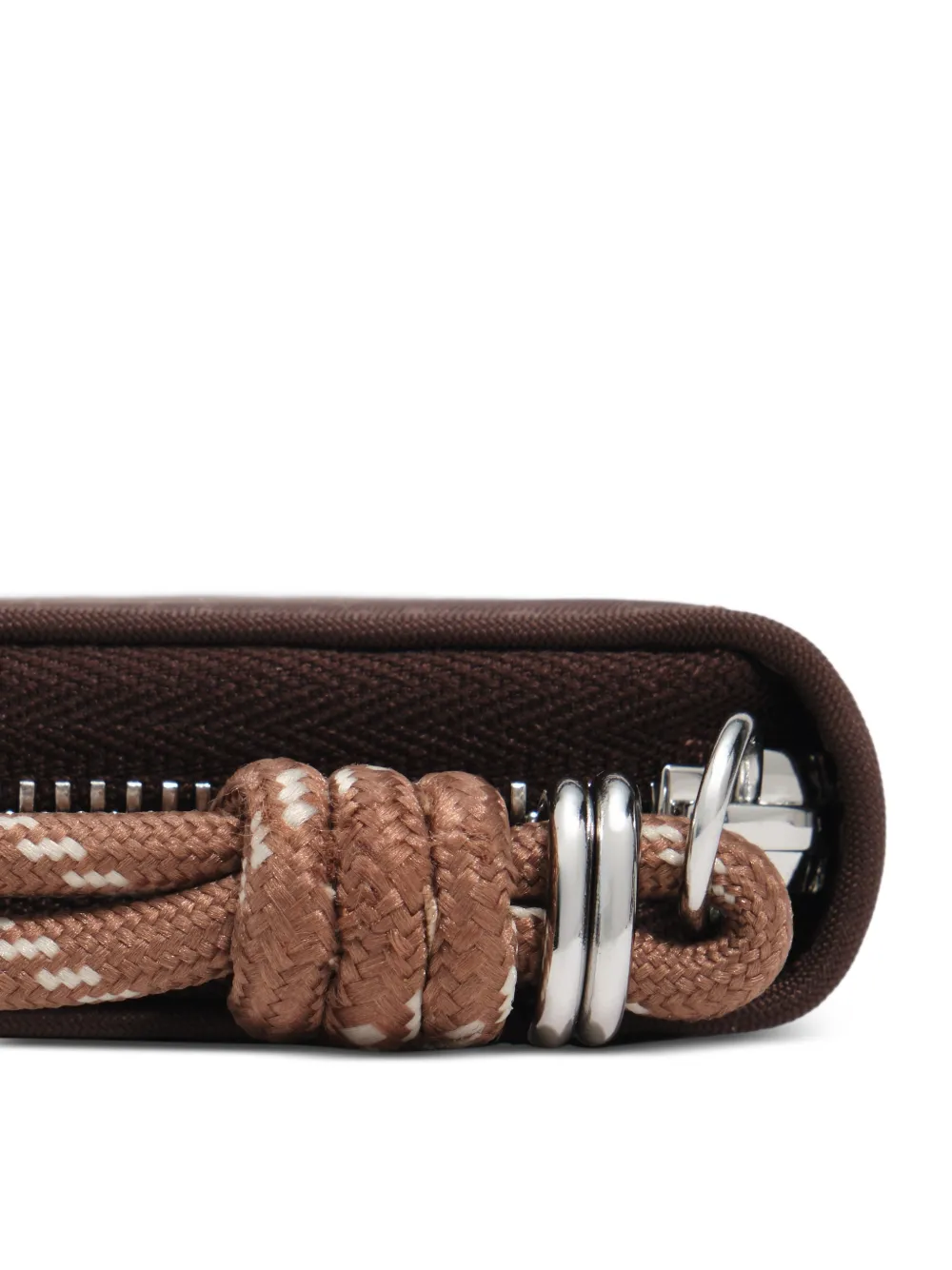 BIMBA Y LOLA Grote Mocha nylon portemonnee Bruin