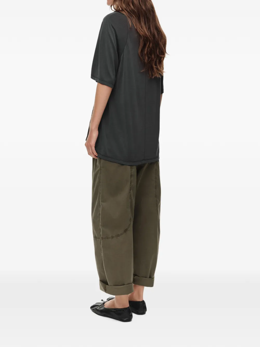 BIMBA Y LOLA T-shirt met kant en verwassen effect Grijs