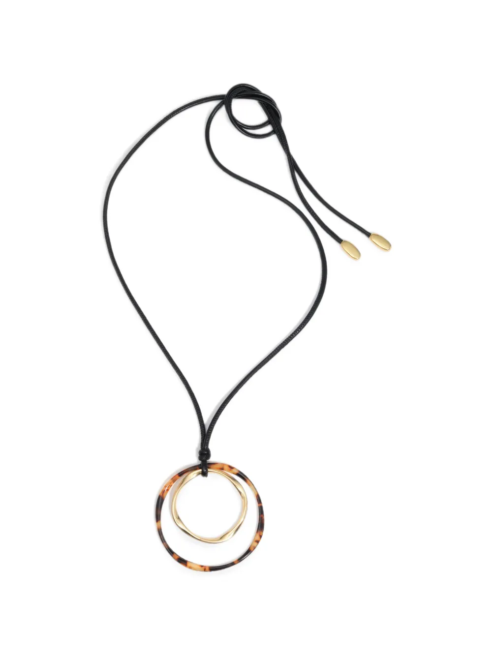 BIMBA Y LOLA tortoiseshell-effect irregular hoop necklace - Gold