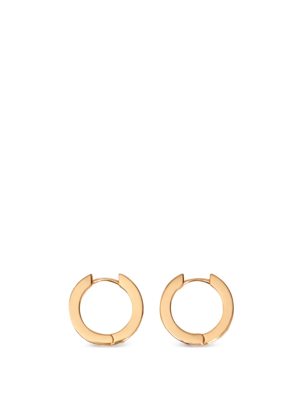BIMBA Y LOLA logo enamel hoop earrings - Oro