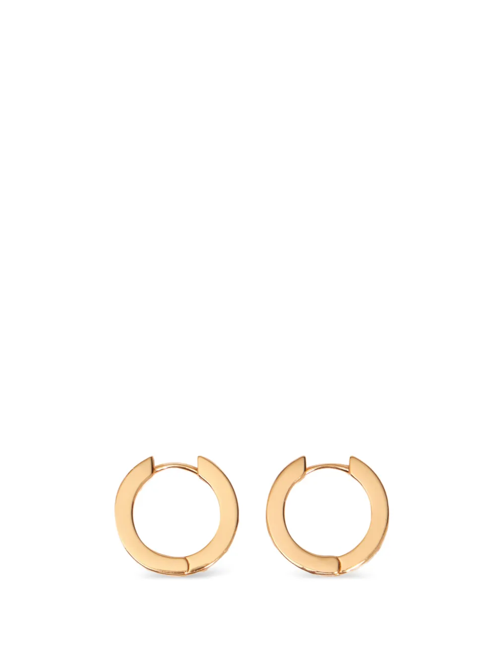 BIMBA Y LOLA logo enamel hoop earrings - Oro